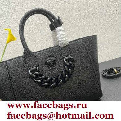 Versace La Medusa Chain Tote Bag Black