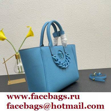 Versace La Medusa Chain Tote Bag Blue - Click Image to Close
