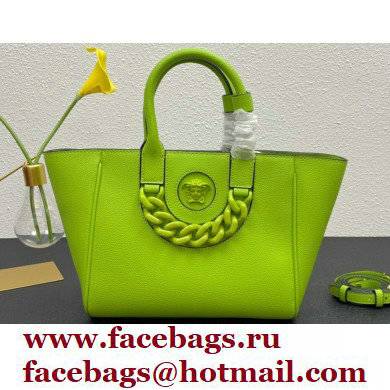 Versace La Medusa Chain Tote Bag Lime Green