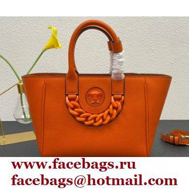 Versace La Medusa Chain Tote Bag Orange - Click Image to Close