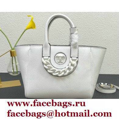 Versace La Medusa Chain Tote Bag White