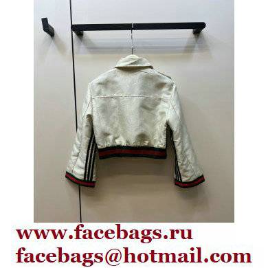adidas x Gucci Web jacket 702987 white 2022 - Click Image to Close
