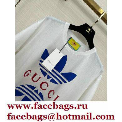 adidas x Gucci cotton jersey T-shirt white 2022 - Click Image to Close