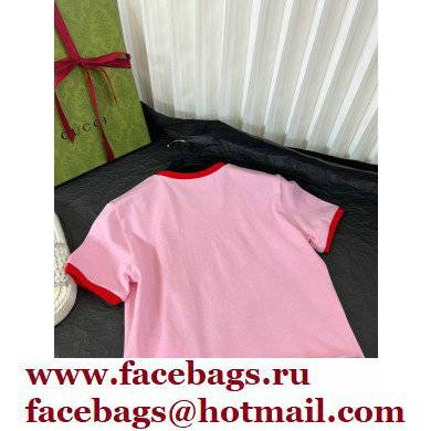 adidas x Gucci cropped T-shirt pink
