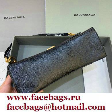 balenciaga black calfskin downtown small shoulder bag with chain - Click Image to Close