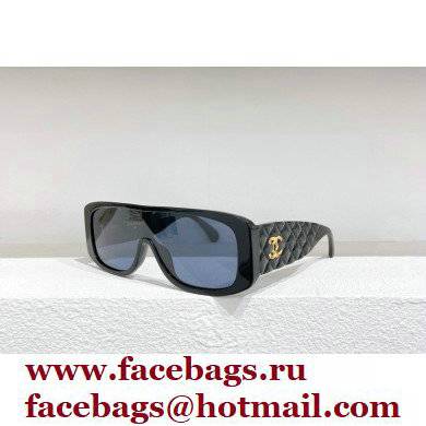 chanel black Shield Sunglasses 2022 - Click Image to Close