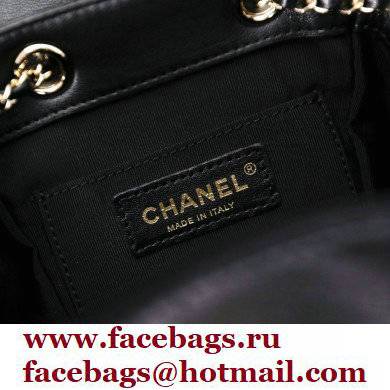 chanel mini sheepskin duma backpack BLACK AS2908