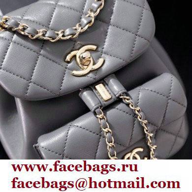 chanel mini sheepskin duma backpack gray AS2908 - Click Image to Close