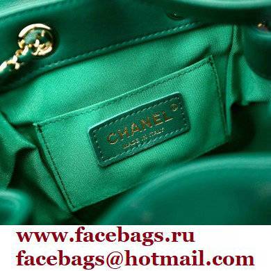 chanel mini sheepskin duma backpack green AS2908