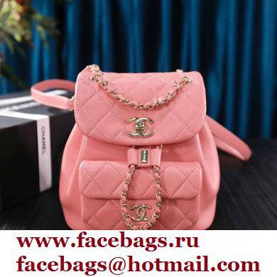 chanel mini sheepskin duma backpack pink AS2908