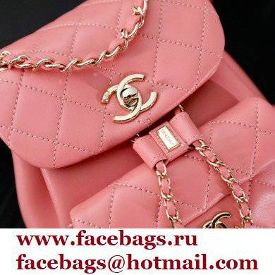 chanel mini sheepskin duma backpack pink AS2908