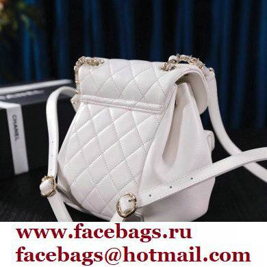 chanel mini sheepskin duma backpack white AS2908 - Click Image to Close