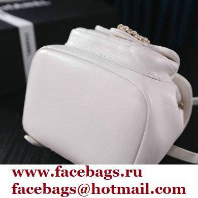 chanel mini sheepskin duma backpack white AS2908 - Click Image to Close