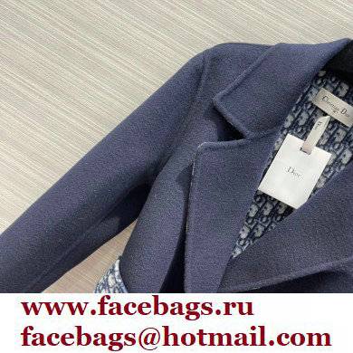 dior Blue Double-Sided Wool coat 2022 - Click Image to Close