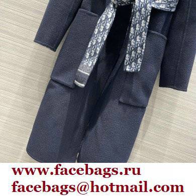 dior Blue Double-Sided Wool coat 2022