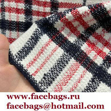 dior Tricolor Check'n'Dior Technical Cotton and Wool Knit SKIRT 2022 - Click Image to Close