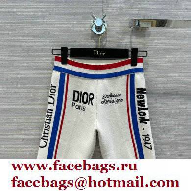 dior White and Tricolor Stretch Viscose shorts 2022