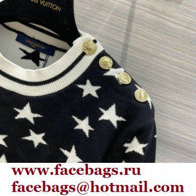 louis vuitton Star Jacquard Cropped Pullover BLACK 2022 - Click Image to Close