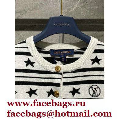 louis vuitton Summer Stardust Cropped Cardigan white - Click Image to Close