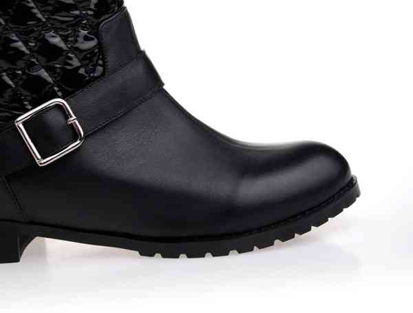 Chanel shoes leather boots 72001 black - Click Image to Close