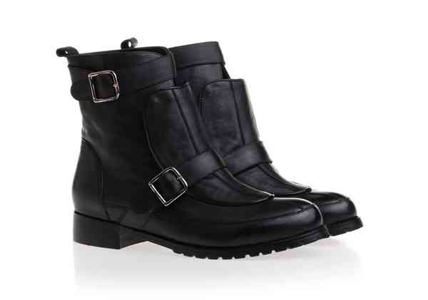 Chanel shoes leather boots 72103 black