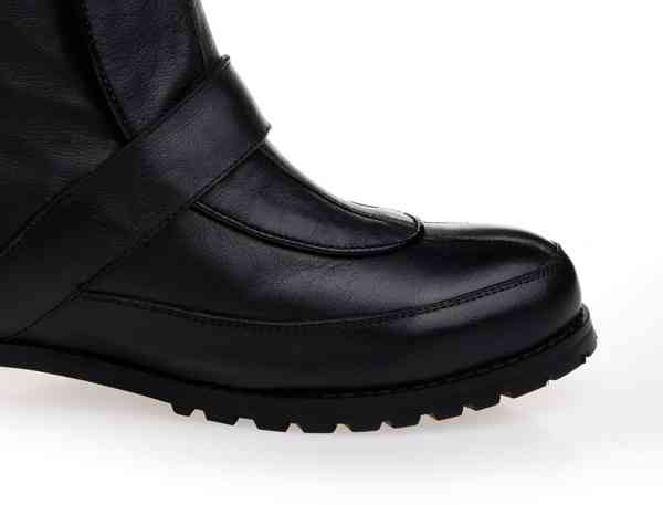Chanel shoes leather boots 72103 black - Click Image to Close
