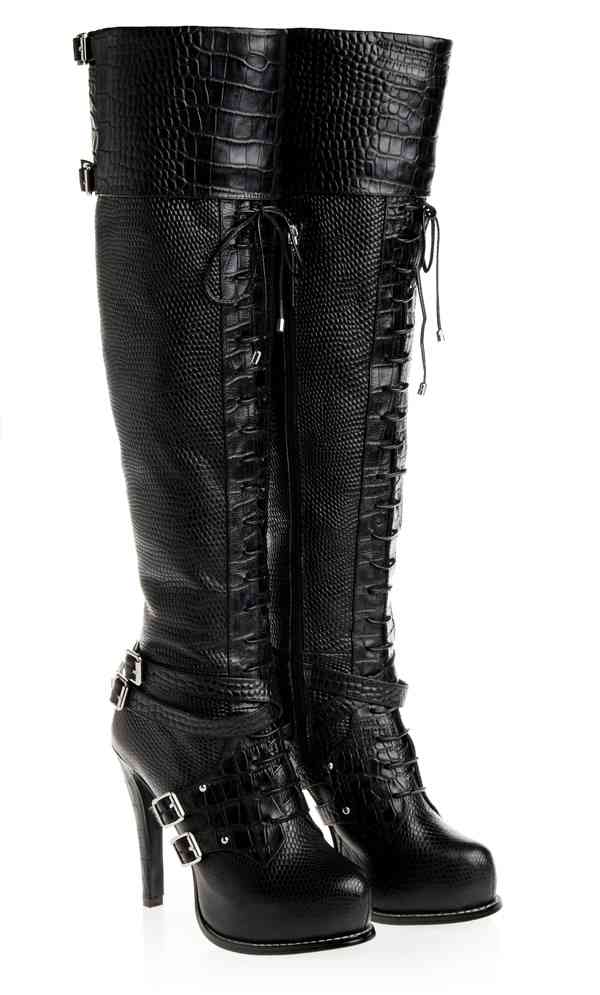 Christian Dior Calf Leather Long Boot 33013B Black Christian Dior Calf Leather Long Boot 33013B Black