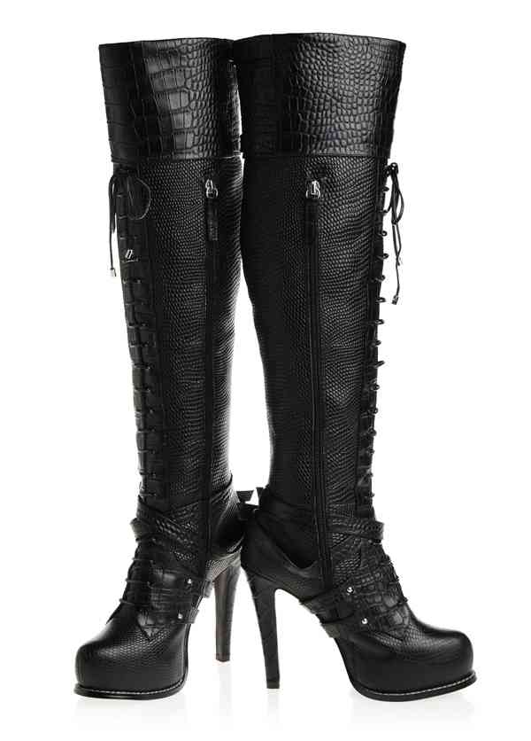 Christian Dior Calf Leather Long Boot 33013B Black - Click Image to Close
