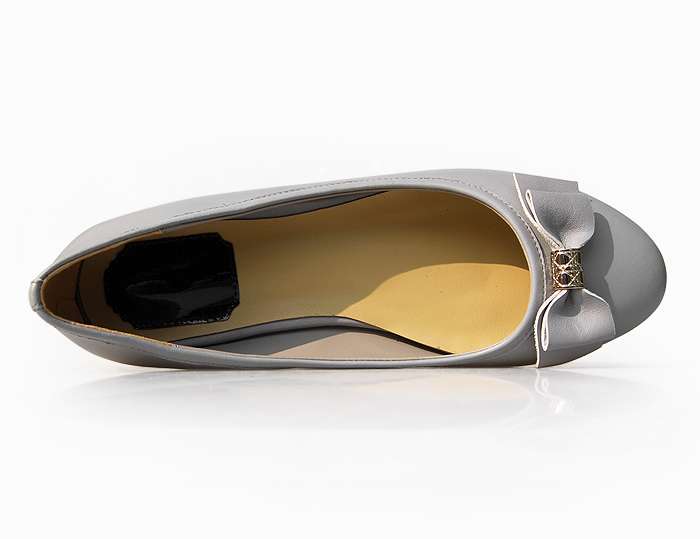 Dior Gray Bow Flat Shoes Gray - Click Image to Close