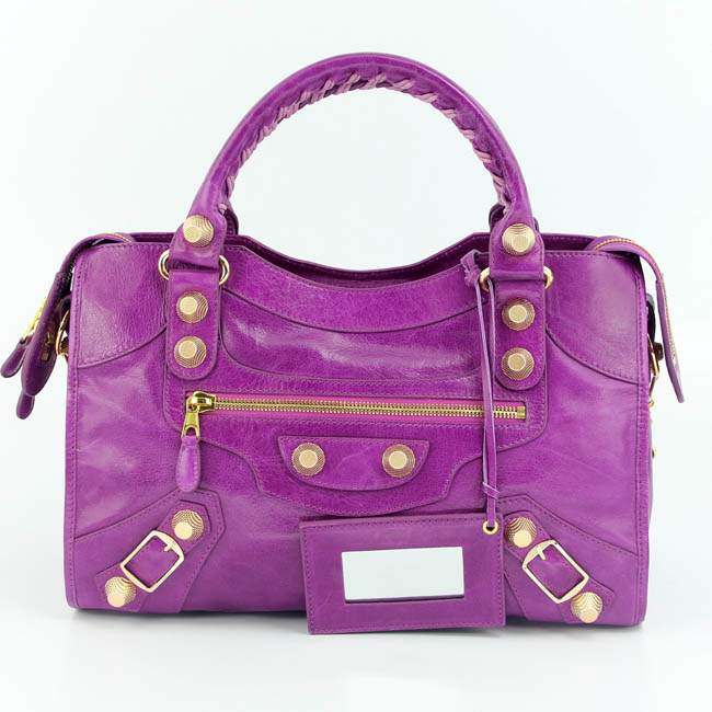 Balenciaga 085332B Gaint Gold City Handbags-Medium Purple