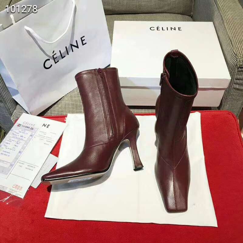 2019 NEW Celine Real leather shoes 101278 brown
