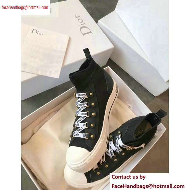 Dior WALK'N'DIOR Mid-top Sneakers in Technical Knit Black 2020 - Click Image to Close