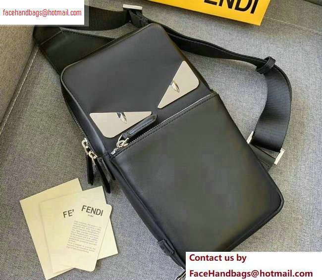 Fendi Bag Bugs Nylon One-shoulder Backpack Belt Bag Black/White Eyes 2020