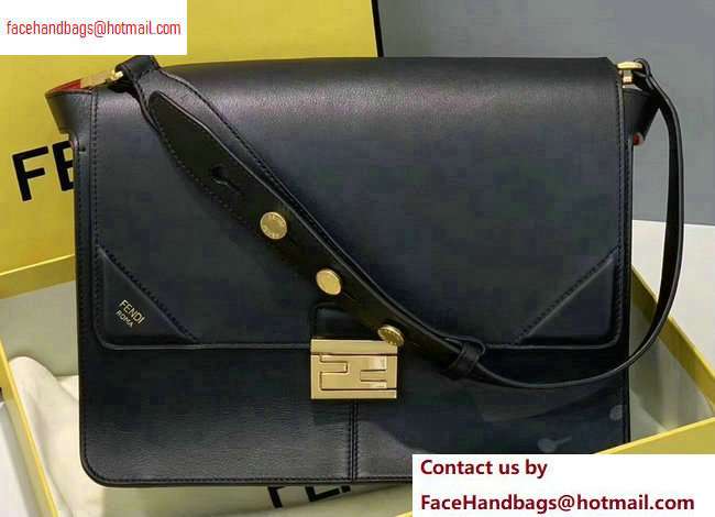 Fendi Leather Kan U Large Bag Black 2020