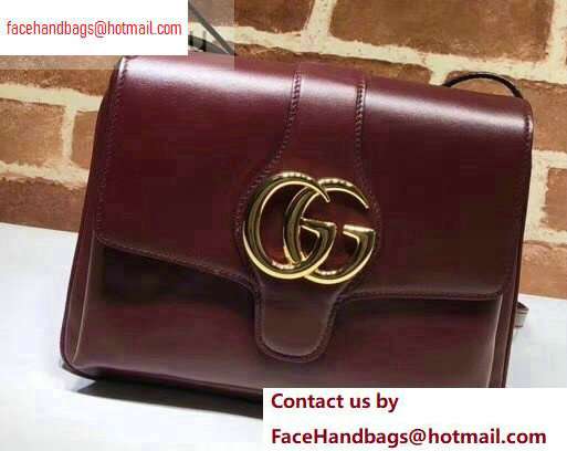 Gucci Leather Arli Medium Shoulder Bag 550126 Burgundy 2020