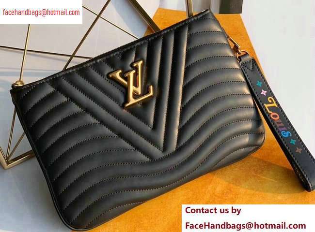 Louis Vuitton New Wave Zip Pochette Bag M63943 Black 2020