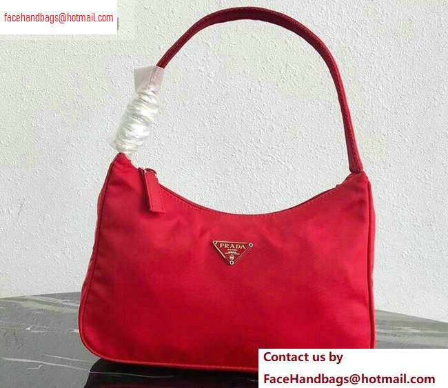 Prada Nylon Hobo Bag MV515 Red 2020