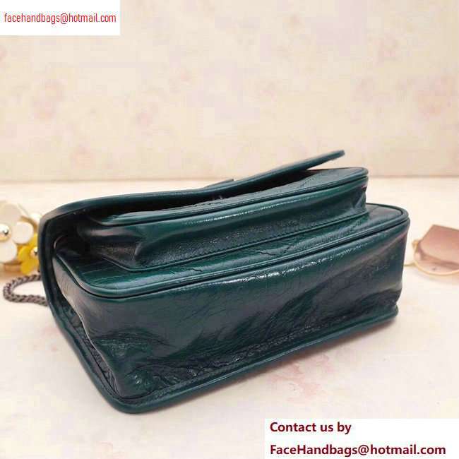 Saint Laurent Niki Baby Bag in Vintage Leather 533037 Green
