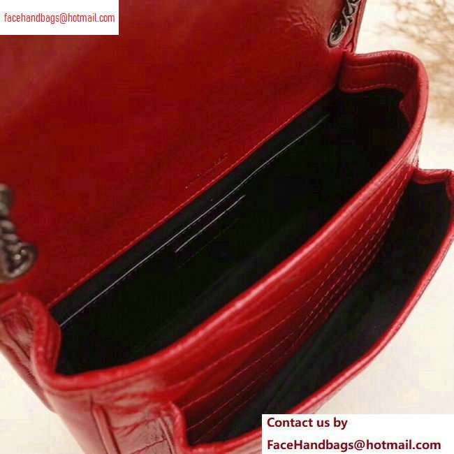 Saint Laurent Niki Baby Bag in Vintage Leather 533037 Red