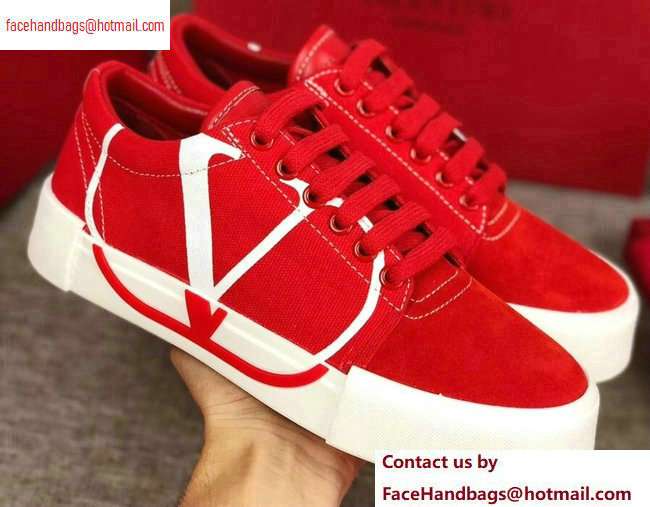Valentino VLOGO Canvas Tricks Low-top Sneakers Red 2020