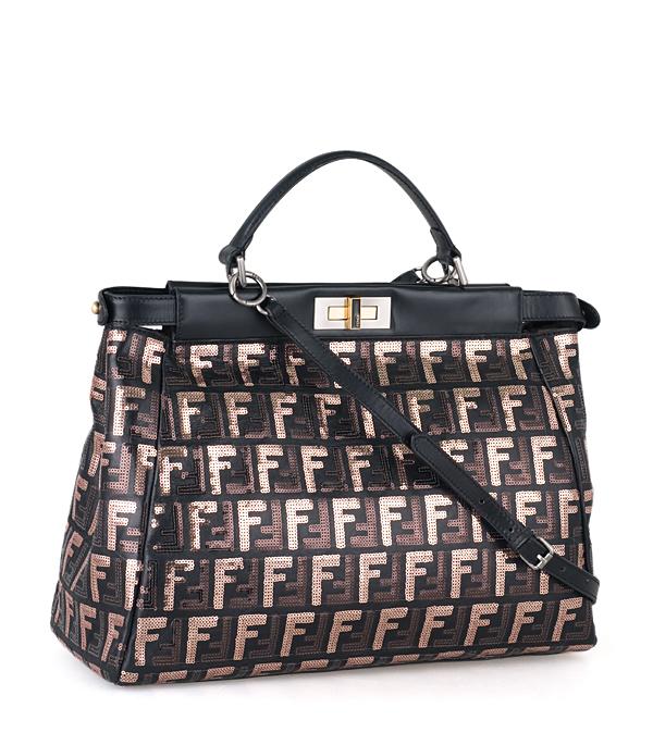 Fendi 2291 Peek-A-Boo Leather Tote Bag