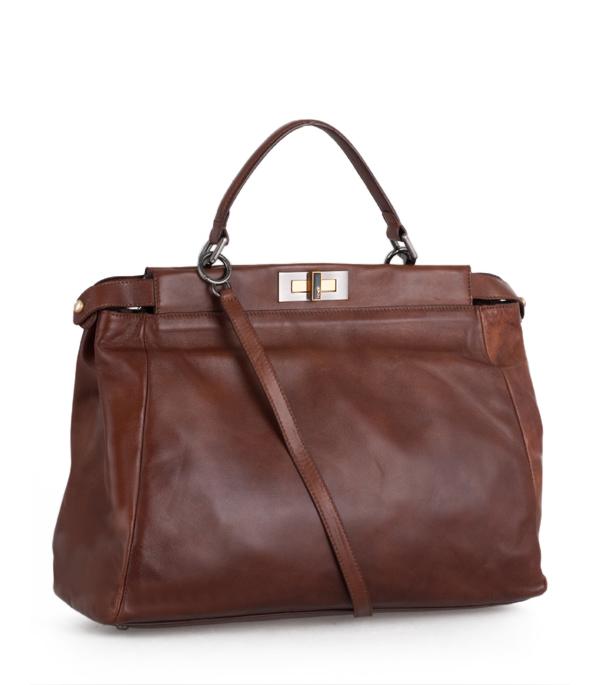 Fendi 2291 Peek-A-Boo Leather Tote Bag