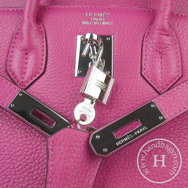 Hermes Birkin 30cm 6088 Peach Red Calfskin Leather With Silver Hardware - Click Image to Close
