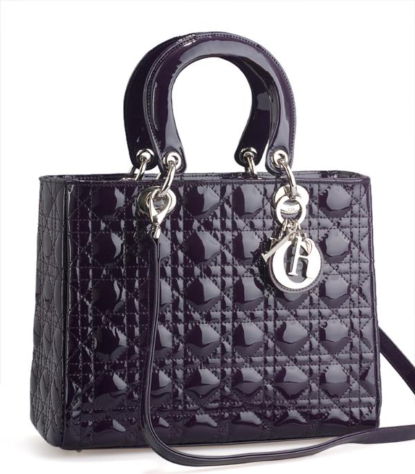 Christian Dior 9928 Patent Leather Small Tote Bag