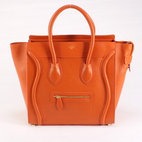 Celine Luggage Mini 33cm Tote Leather Bag - 98170 Orange - Click Image to Close
