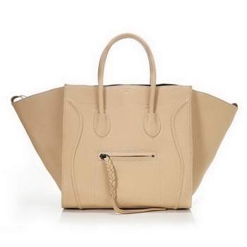 Celine Luggage Phantom Square Tote Bag - 3341 Cream Original Leather
