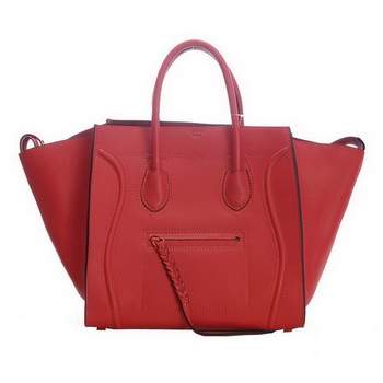 Celine Luggage Phantom Square Tote Bag - 3341 Bordeaux Original Leather