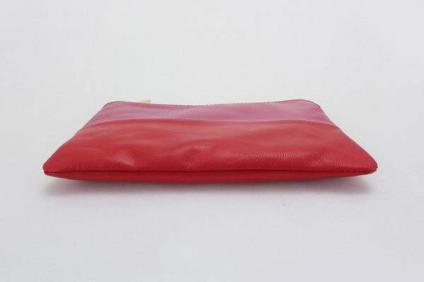 Celine Solo Bi Color Clutch Lambskin Bag - 8821 Rose Red - Click Image to Close