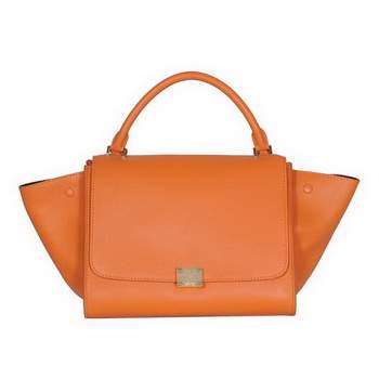 Celine Trapeze Bags C008 Orange Calf Leather