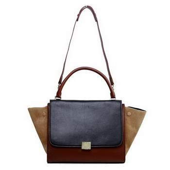 Celine Stamped Trapeze Bags - 3342 Black and Wine red